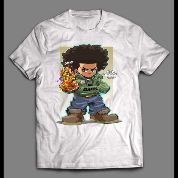 BOONDOCKS X INFINITY GAUNTLET HUEY CARTOON SHIRT