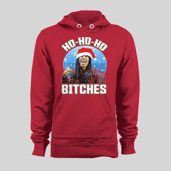 DAVE CHAPPELLE HO HO HO BITCHES RICK JAMES PARODY HOLIDAY HOODIE / SWEATSHIRT