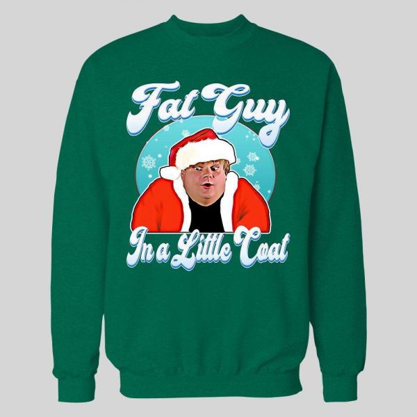 FAT GUY IN A LITTLE COAT CHRIS FARLEY CHRISTMAS HOODIE/ SWEATSHIRT