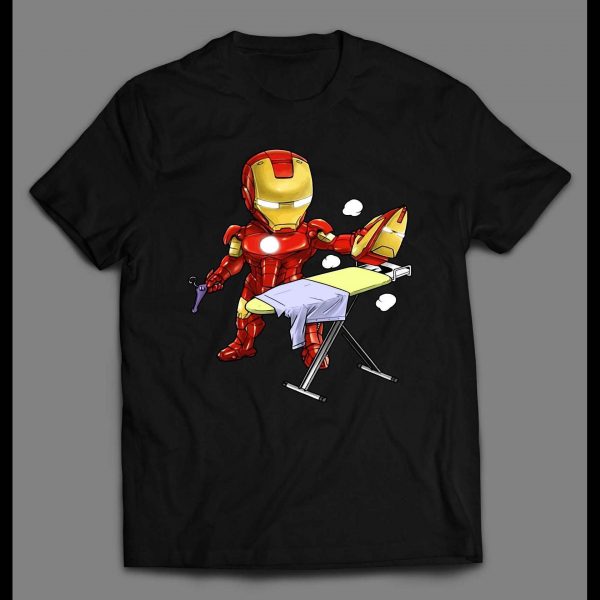 IRON MAN IRONING COMIC BOOK INSPIRED HIGH QUALITY SHIRT