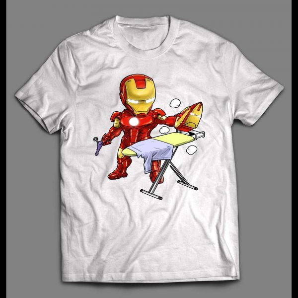 IRON MAN IRONING COMIC BOOK INSPIRED HIGH QUALITY SHIRT