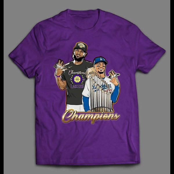 LOS ANGELES CITY OF CHAMPIONS LEBRON AND MOOKIE SHIRT