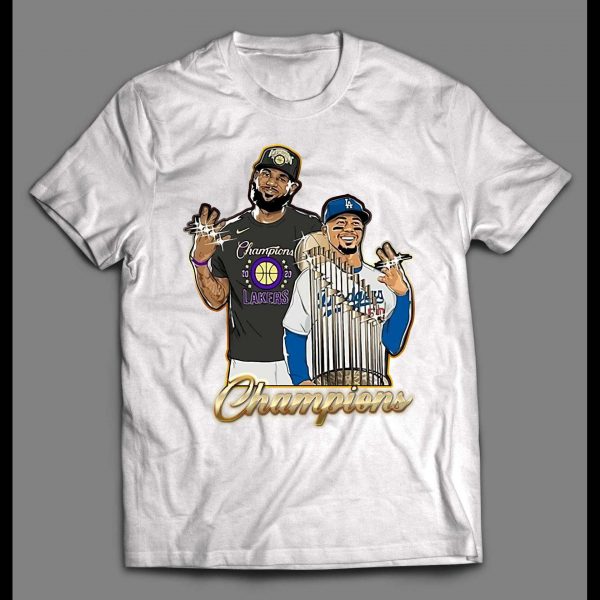 LOS ANGELES CITY OF CHAMPIONS LEBRON AND MOOKIE SHIRT