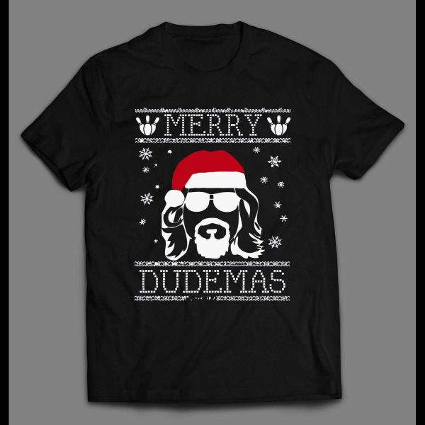 THE BIG LEBOWSKI MERRY DUDEMAS CHRISTMAS PATTERN HOLIDAY SHIRT