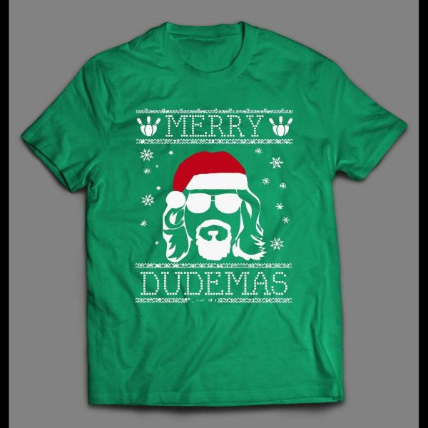 THE BIG LEBOWSKI MERRY DUDEMAS CHRISTMAS PATTERN HOLIDAY SHIRT