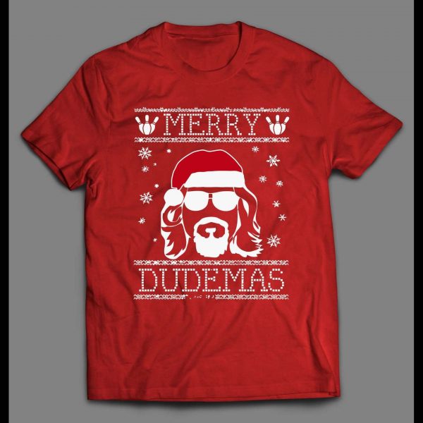 THE BIG LEBOWSKI MERRY DUDEMAS CHRISTMAS PATTERN HOLIDAY SHIRT
