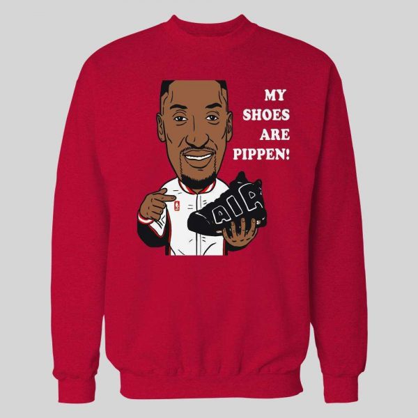 CHICAGO #33 "MY SHOES ARE PIPPEN" BASKETBALL HOODIE /SWEATSHIRT
