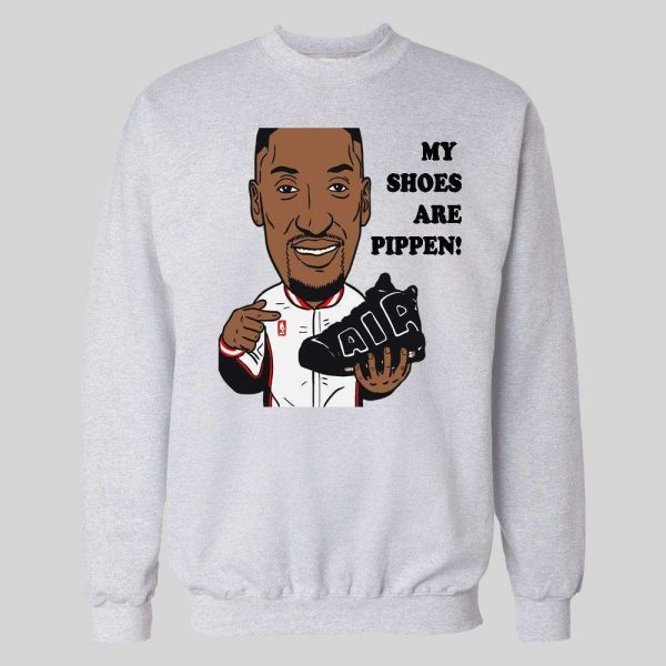 CHICAGO #33 "MY SHOES ARE PIPPEN" BASKETBALL HOODIE /SWEATSHIRT