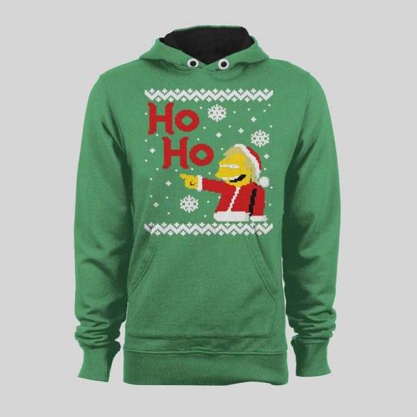CARTOON SANTA NELSON HO-HO HIGH QUALITY HOLIDAY HOODIE / SWEATSHIRT