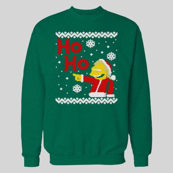 CARTOON SANTA NELSON HO-HO HIGH QUALITY HOLIDAY HOODIE / SWEATSHIRT