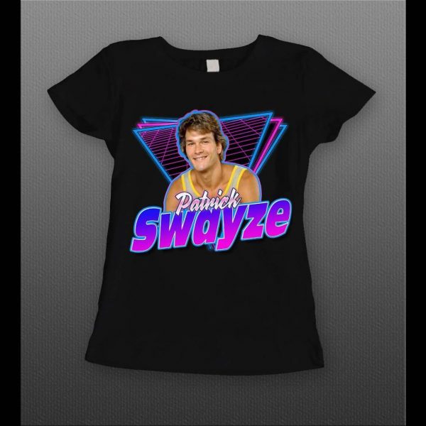 RETRO STYLE PATRICK SWAYZE LADIES HIGH QUALITY SHIRT