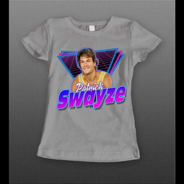 RETRO STYLE PATRICK SWAYZE LADIES HIGH QUALITY SHIRT