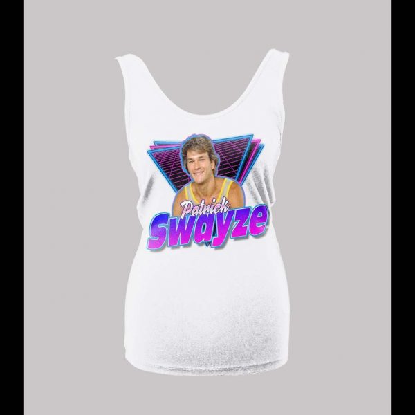 RETRO STYLE PATRICK SWAYZE LADIES HIGH QUALITY LADIES TANK TOP