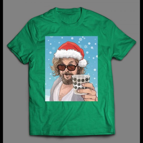 THE BIG LEBOWSKI SANTA DUDE CHRISTMAS ART HOLIDAY SHIRT