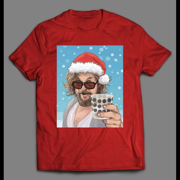 THE BIG LEBOWSKI SANTA DUDE CHRISTMAS ART HOLIDAY SHIRT