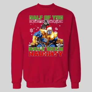 SANTA THANOS HALF OF YOU HAVE BEEN NAUGHTY HOLIDAY HOODIE / SWEATSHIRT