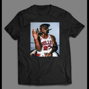 MJ LAST DANCE CHAMPIONSHIP CIGAR CELEBRATION HIGH QUALITY BASKETBALL SHIRT