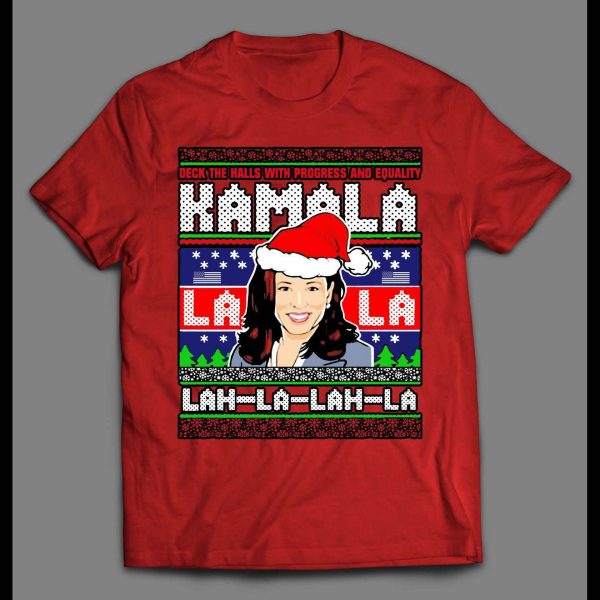 KAMALA LAH-LA-LAH-LA HARRIS CHRISTMAS PATTERN HOLIDAY SHIRT