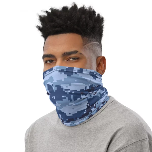 BLUE DIGITAL CAMO PATTERN NECK GAITER