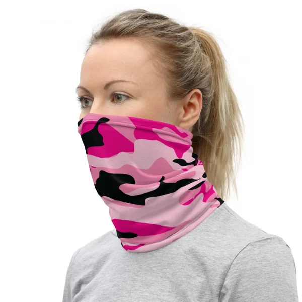 PINK CAMO PATTERN NECK GAITER