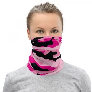 PINK CAMO PATTERN NECK GAITER