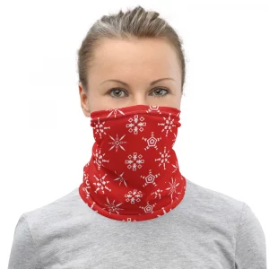 SNOW FLAKES CHRISTMAS PATTERN NECK GAITER