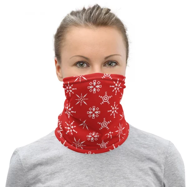 SNOW FLAKES CHRISTMAS PATTERN NECK GAITER