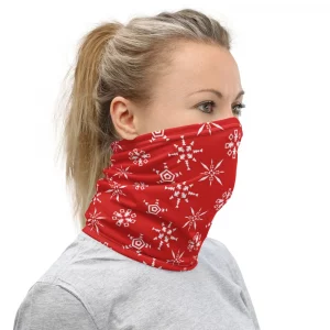 SNOW FLAKES CHRISTMAS PATTERN NECK GAITER