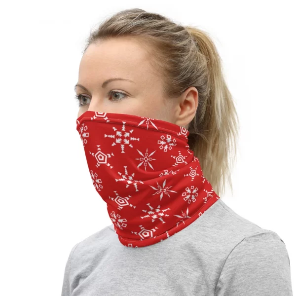 SNOW FLAKES CHRISTMAS PATTERN NECK GAITER
