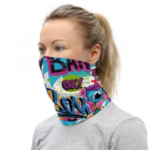 GRAFFITI STYLE PRINT NECK GAITER