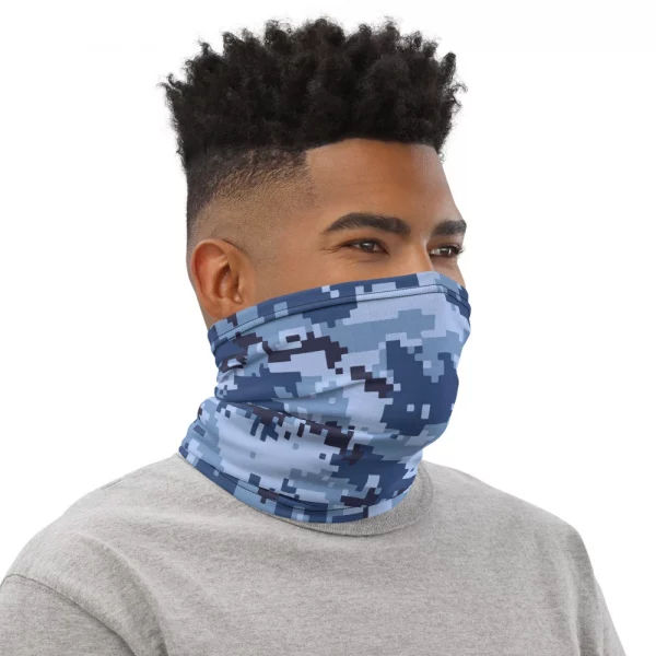 BLUE DIGITAL CAMO PATTERN NECK GAITER