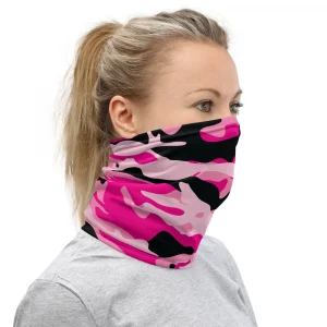 PINK CAMO PATTERN NECK GAITER