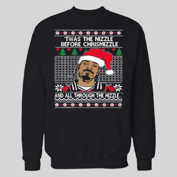 SNOOP DOGG TWAS THE NIZZLE BEFORE CHRISMIZZLE HOLIDAY HOODIE /SWEATSHIRT