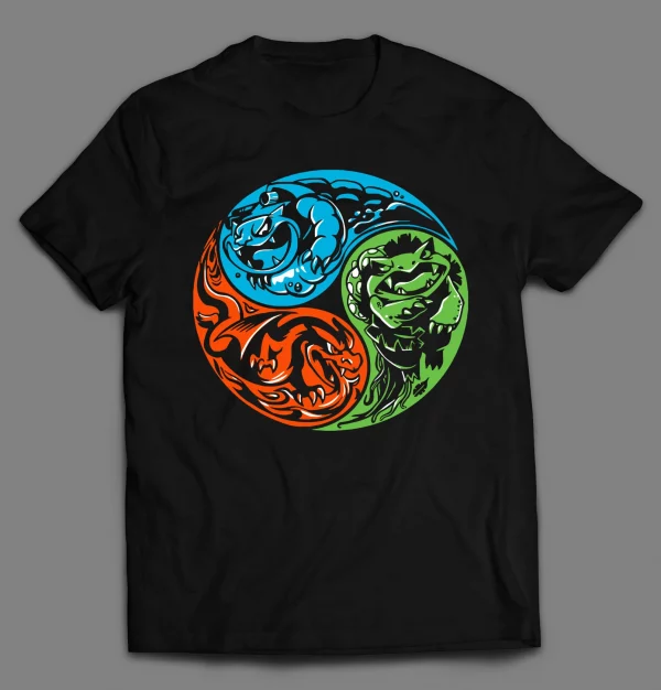YING YANG BALANCE OF POWER POKE MONSTER DRAGONS SHIRT