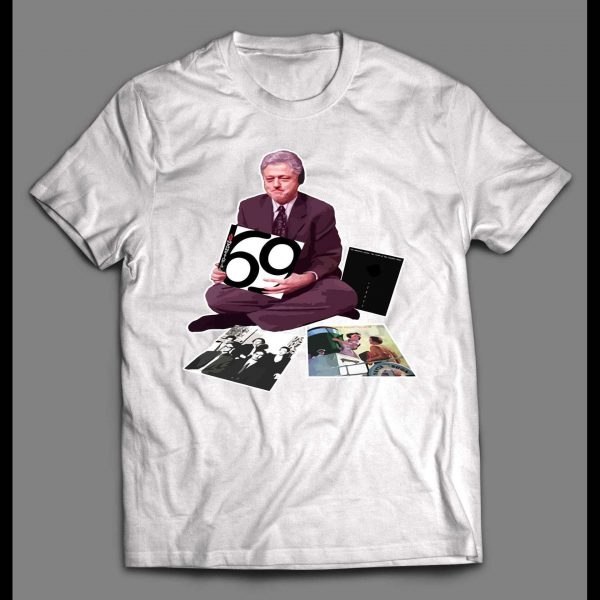 RETRO STYLE BILL CLINTON JAMMING 69 ALBUM COVER MUSIC SHIRT