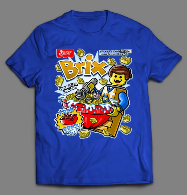 BRIX LEGO MAN CEREAL PARODY SHIRT