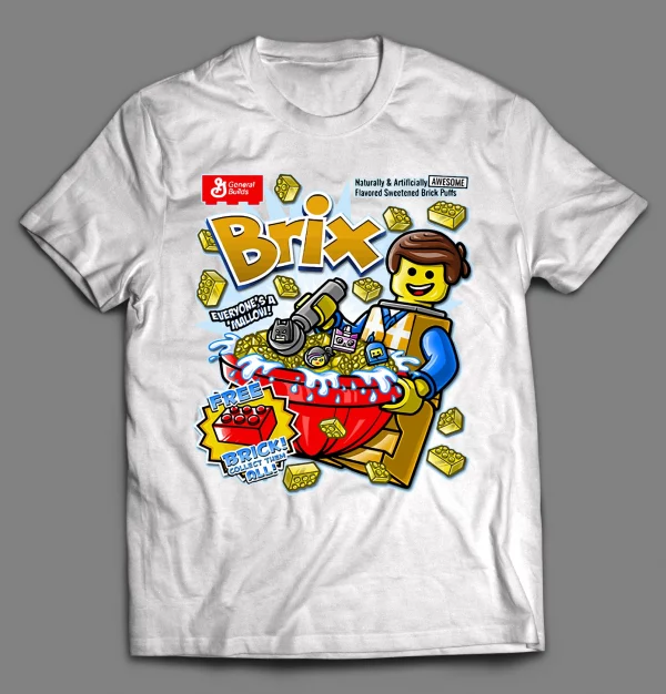BRIX LEGO MAN CEREAL PARODY SHIRT