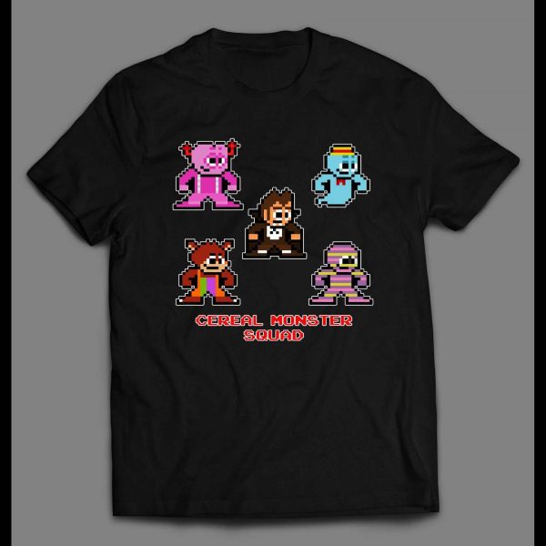 8-BIT VIDEO GAME STYLE CEREAL MONSTER SQUAD SHIRT