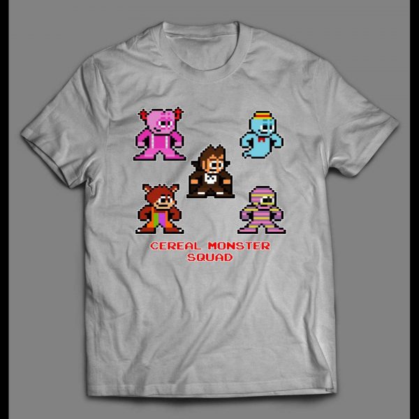 8-BIT VIDEO GAME STYLE CEREAL MONSTER SQUAD SHIRT