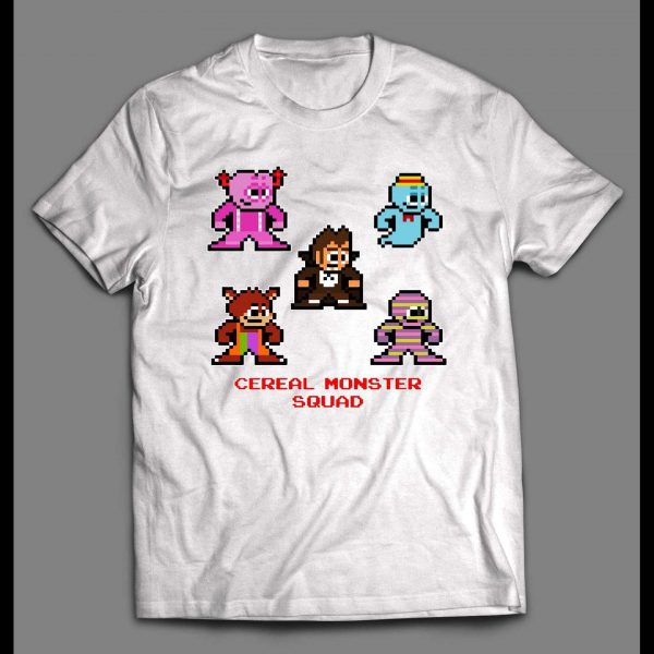 8-BIT VIDEO GAME STYLE CEREAL MONSTER SQUAD SHIRT