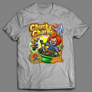 CHUCKY CHARMS HORROR MOVIE CEREAL PARODY SHIRT