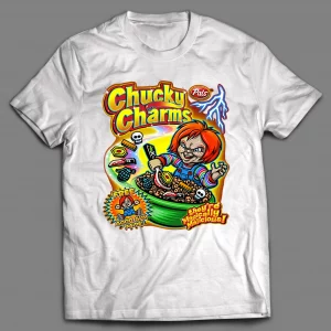 CHUCKY CHARMS HORROR MOVIE CEREAL PARODY SHIRT