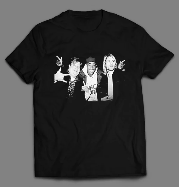 FARLEY, MAKAVELI, AND COBAIN PARTY SHIRT