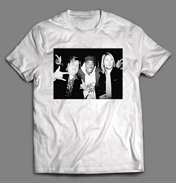 FARLEY, MAKAVELI, AND COBAIN PARTY SHIRT
