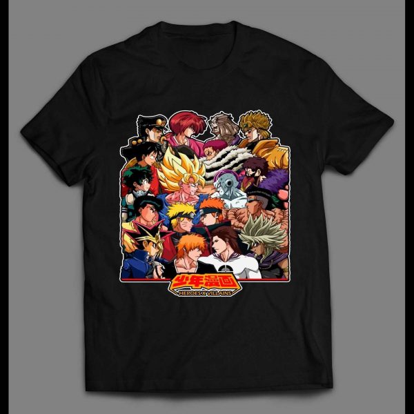 HEROES X VILLAINS JAPANESE ANIME RUMBLE HIGH QUALITY SHIRT