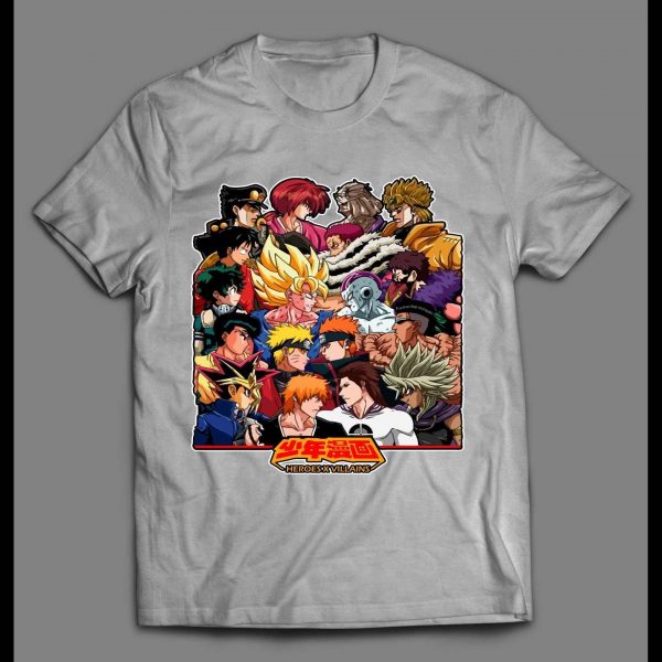 HEROES X VILLAINS JAPANESE ANIME RUMBLE HIGH QUALITY SHIRT