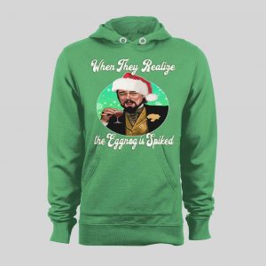 LAUGHING LEO CHRISTMAS WHEN THEY REALIZE THE EGGNOG IS SPIKED HOLIDAY HOODIE/ SWEATSHIRT