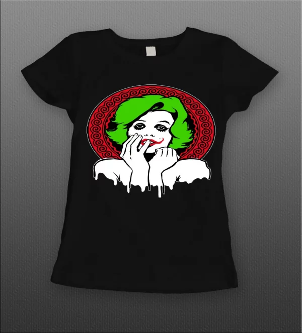 CLOWN FACE MARILYN JOKER LADIES SHIRT