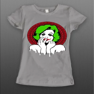 CLOWN FACE MARILYN JOKER LADIES SHIRT
