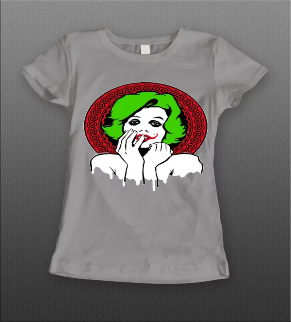 CLOWN FACE MARILYN JOKER LADIES SHIRT